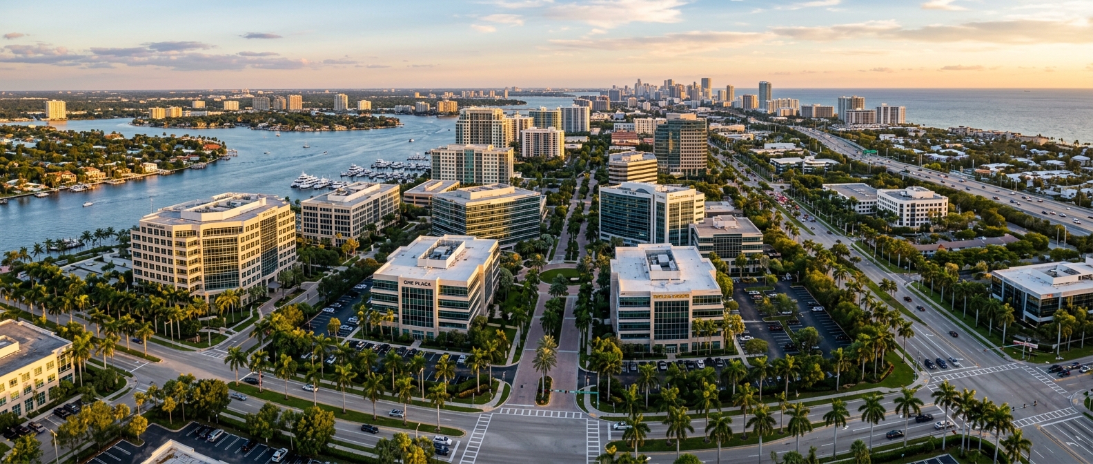 Florida commercial real estate aerial view